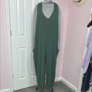 Wasabi + Mint Gauzy All Cotton Romper Oversized Small